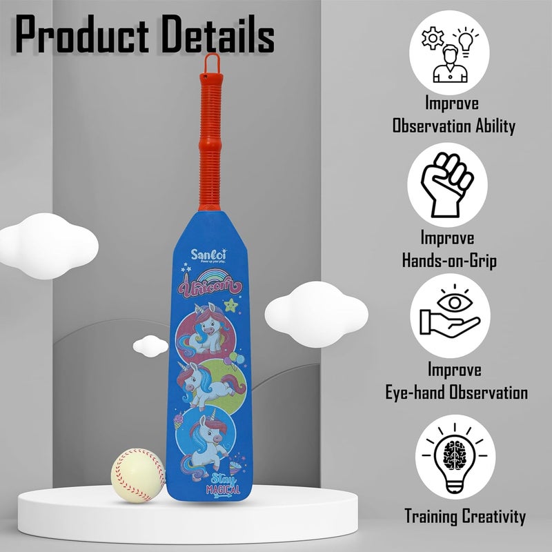 Knick Knack Santoi Unicorn Style Cricket Bat with Ball Set - Indoor & Outdoor Sports Toy for Kids - Image 2